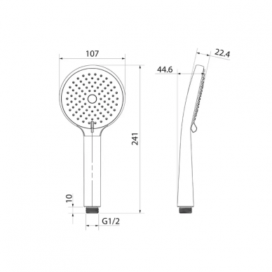 Ручной душ Iddis Ray (RAY3F0Wi18) белый матовый 4