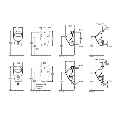 Писсуар подвесной Villeroy & Boch O.novo (75240001) 5
