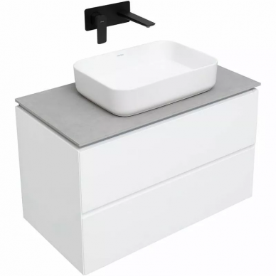 Тумба для ванной Allen Brau Infinity 85 (1.21001.WM) c подсветкой. белая матовая 9