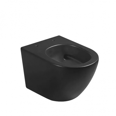 Чаша подвесного унитаза Cerutti SPA Sella Aria Tornado MB (CT9530) (чёрный матовый) безободковый, микролифт 5