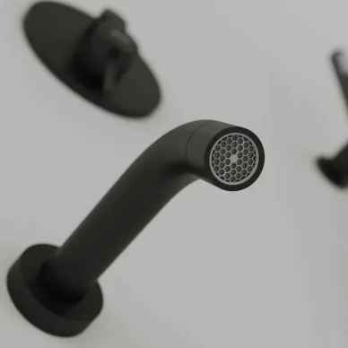 Душевая система Sancos Select (SC3004MB) встраиваемая, с изливом, чёрная матовая 6