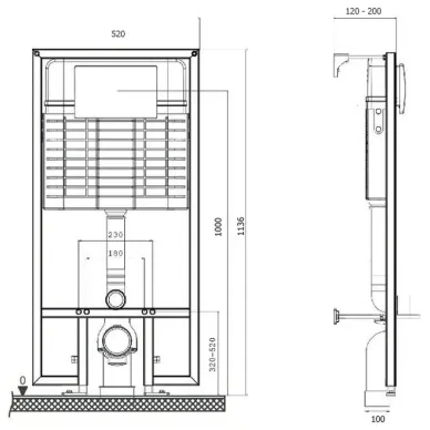 Инсталляция Bettoserb Sava Fix Slim (SET40006463) с клавишей смыва, хром матовый/хром глянец 5