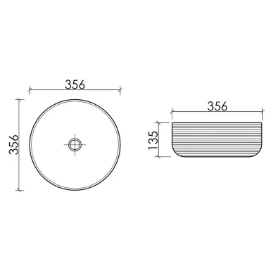 Раковина накладная Ceramicanova Element CN6073 35.6 см, белая глянцевая 6