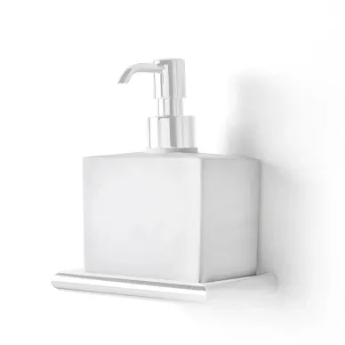 3SC Guy Дозатор для жидкого мыла, подвесной, композит Solid Surface, цвет: белый матовый/белый матовый GU01DBO 0