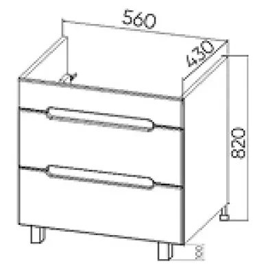 Тумба для ванной VIANT Сицилия MODUO 50 VSIC50MDBEL-T2Y белая 5