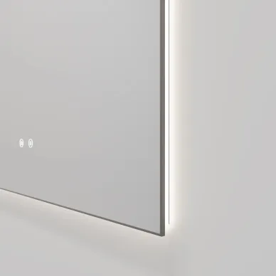 Зеркало Vincea VLM-4F100GM-2 100x80 см, с подсветкой с сенсорным выключателем, воронёная сталь 1
