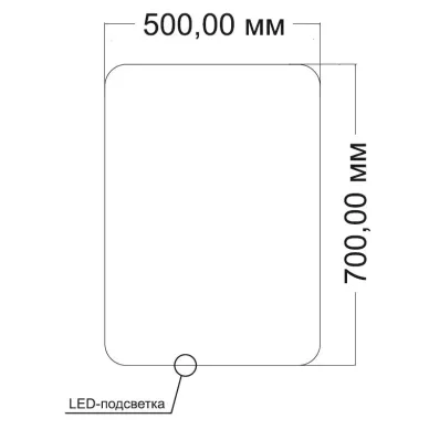 Зеркало Vincea VLM-3BE500 50x70 см, с подсветкой с сенсорным выключателем 5