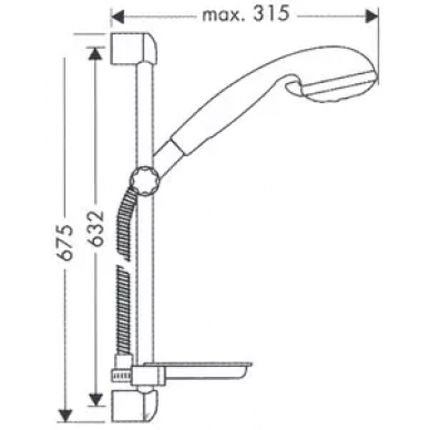 Душевой гарнитур Hansgrohe Croma 3jet/Unica'S (27773000) (90 см) 1