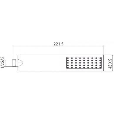 Ручной душ Bossini Flat-One (B00270.073) черный матовый 4