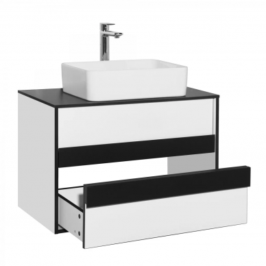 Тумба для ванной Style Line Амстердам (ЛС-000010042) 80 см, белый матовый/черный 6