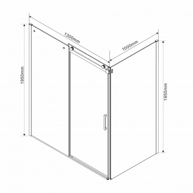 Душевой уголок Vincea Como (VSR-1C1013CL) 130x100х195 см, профиль хром/стекло прозрачное 6