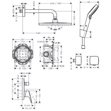 Душевая система Hansgrohe ShowerSet Crometta E 240/Logis (27957000) 1