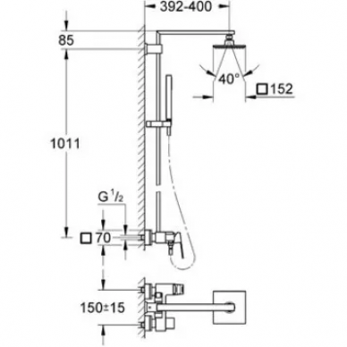 Душевая система Grohe Eurocube (23147000) 1