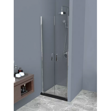 Душевая дверь BelBagno Uno 60 (UNO-B-2-60-C-Cr) профиль хром/стекло прозрачное 2