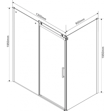 Душевой уголок Vincea Como (VSR-1C9013CLB) 130x90х195 см, профиль черный/стекло прозрачное 5