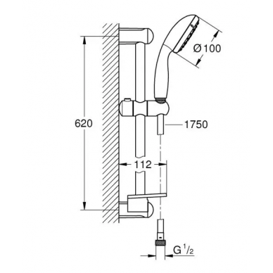 Термостат для душа Grohe Precision Start (34599000) с душевым гарнитуром 2