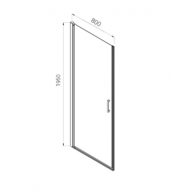 Душевая дверь Vincea Alpha (VDP-3AL800CL) 80x195 см, профиль хром/стекло прозрачное 7