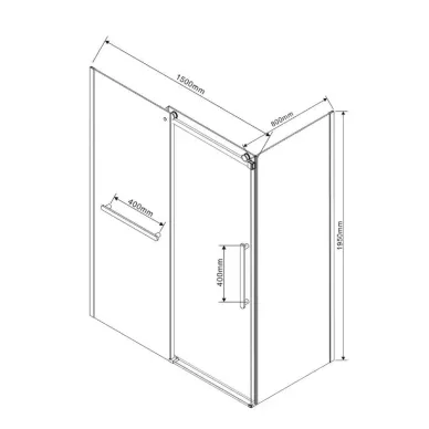 Душевой уголок Vincea Como Soft (VSR-1CS8015CL) 150х80х195 см, профиль хром/стекло прозрачное 10