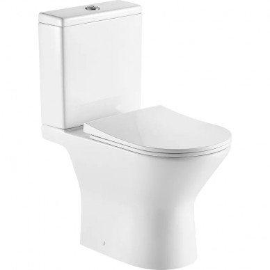 Унитаз напольный Hansmann keramik Compact New (УНИ0011) безободковый, сиденье микролифт 0