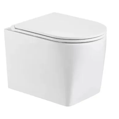Инсталляция Welt Wasser Bamberg 525 + NESENBACH 004 GL-WT + Bamberg WT в комплекте с унитазом, безободковый, с сидением микролифт 2