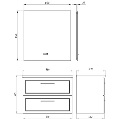 Тумба ASB-Mebel Белмонти 85 (11852) 
