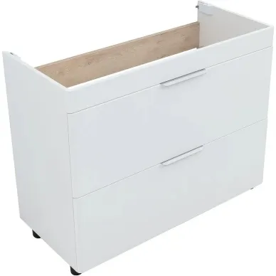 Тумба для ванной Aquanet Ирис New 339257 100 см, белая глянцевая 3