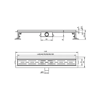 Душевой лоток Raglo R651 R651.50.05 70*500мм 3