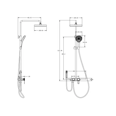 Душевая система Olive's KABRERA 37294KBW белая 1