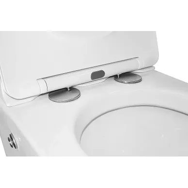 Унитаз импульсный Azario 360х590х440 напольный, квадратный, быстросъемное сиденье микролифт AZ101 2