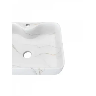 Раковина накладная Teymi Helmi S T50284 48x37, мрамор белый 10