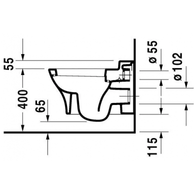 Чаша подвесного унитаза Duravit PuraVida (2219090000) 1