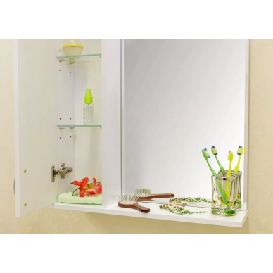Зеркальный шкаф Sanflor Николь 55 L (белый) 1