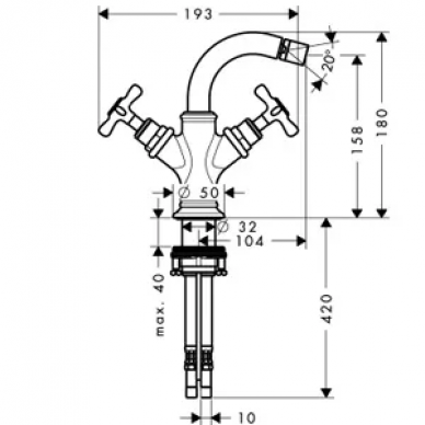 Смеситель для биде Hansgrohe Axor Montreux (16520000) 1