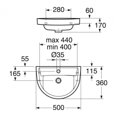 Раковина Gustavsberg Nordic (GB1125000101) (50 см) 1