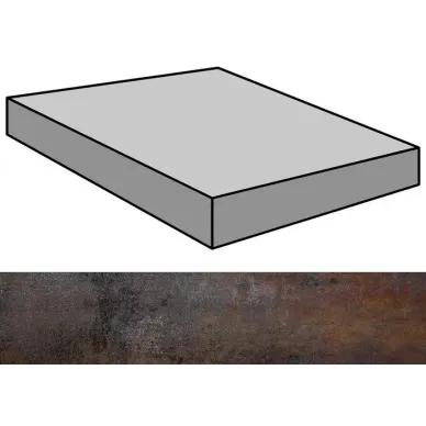 Metal Titanium Lappato Gradone Ang 59.55x59.55 0