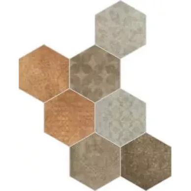 1047348 RIABITA FABRIC ESAGONA MIX NATURAL (CLASSIC, FENG SHUI, MINIMAL, NATURAL) 24x27,7 0