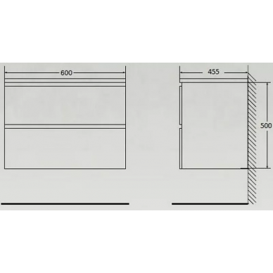 Тумба для ванной BelBagno Acqua (ACQUA-600-2C-SO-BL) 60 см, Bianco Lucido 4
