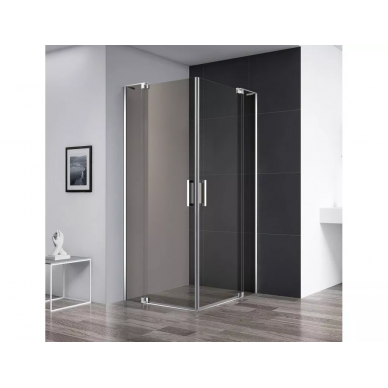 Душевой уголок Cezares Slider (SLIDER-AH-2-80/90-100/110-BR-Cr) 110x90 см, профиль хром/стекло бронзовое 1