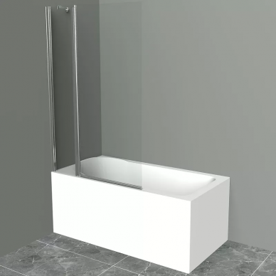 Душевая шторка BelBagno Uno UNO-V-11-80/150-C-Cr, профиль хром/стекло прозрачное 2