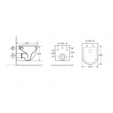 Подвесноой унитаз D&K Matrix DT1396516 с сиденьем иикролифт 7