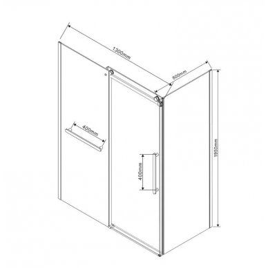 Душевой уголок Vincea Como Soft (VSR-1CS8013CLB) 130х80х195 см, профиль черный/стекло прозрачное 10