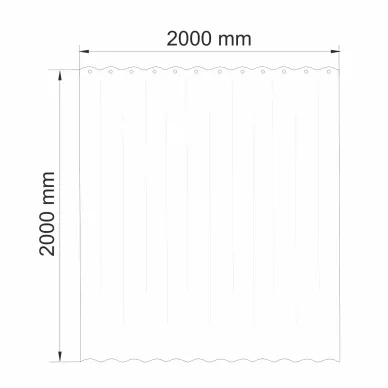 Шторка для ванной Wasserkraft Aland SC-85102 200x200 см 6