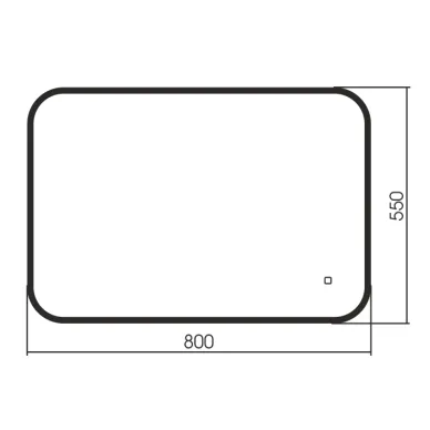 Зеркало Art&Max Siena S AM-SieS-550-800-DS-F 55х80 см с LED подсветкой 5