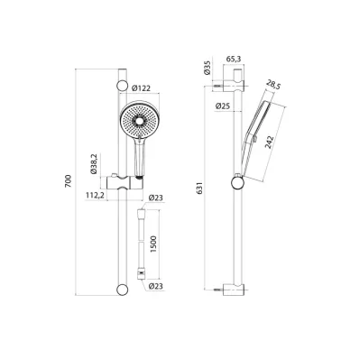 Душевой гарнитур Iddis Optima Home OPH3C70i16 хром 5