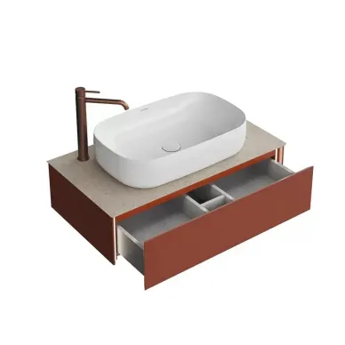 Kerama Marazzi Magica Тумба подвесная, 88.4х48.5х22см., 1 ящик, цвет: венецианский красный матовый MA.90.1\VR.M 5