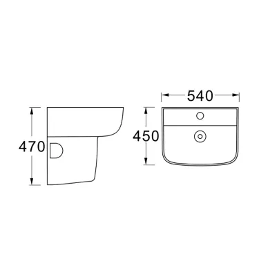 Раковина Aquatek AQ5430-00 55 см 2