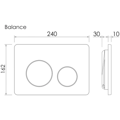 Инсталляция Ceramicanova Balance CN1905_121001CH с унитазом Mono Rimless, кнопка хром 6