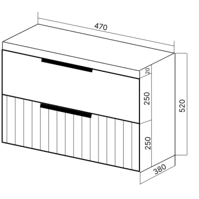 Тумба для ванной VIANT Сицилия MODUO 50 VSIC50MDBEL-T2YP белая 6