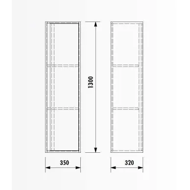 Пенал Creavit Verti VE2131.01.VV 35 см, подвесной, орех 1