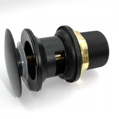 Сливной набор для раковины Teymi Solli T140104 с переливом, click-clack, чёрный матовый 10